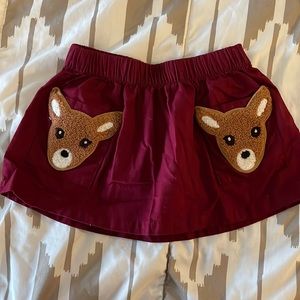 Genuine Kids Oshkosh size 12M girls skirt with deer